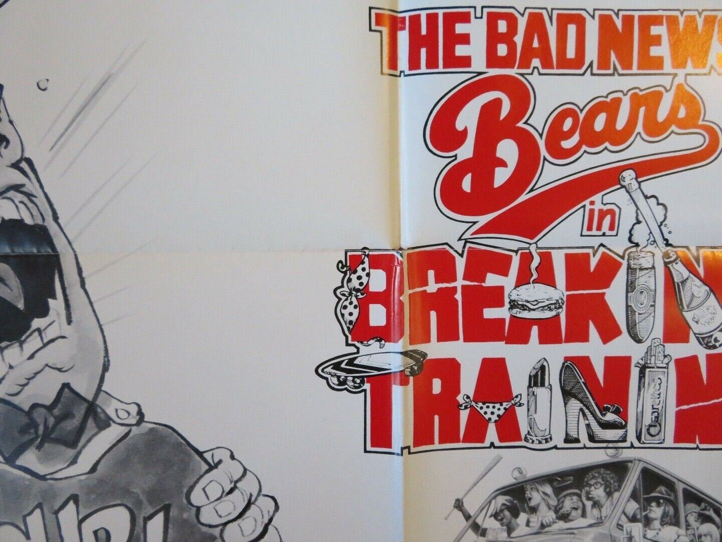 COMBO BAD NEWS BEARS - BEARS BREAKING TRAINING FOLDED US ONE SHEET POSTER 1977 Movie posters