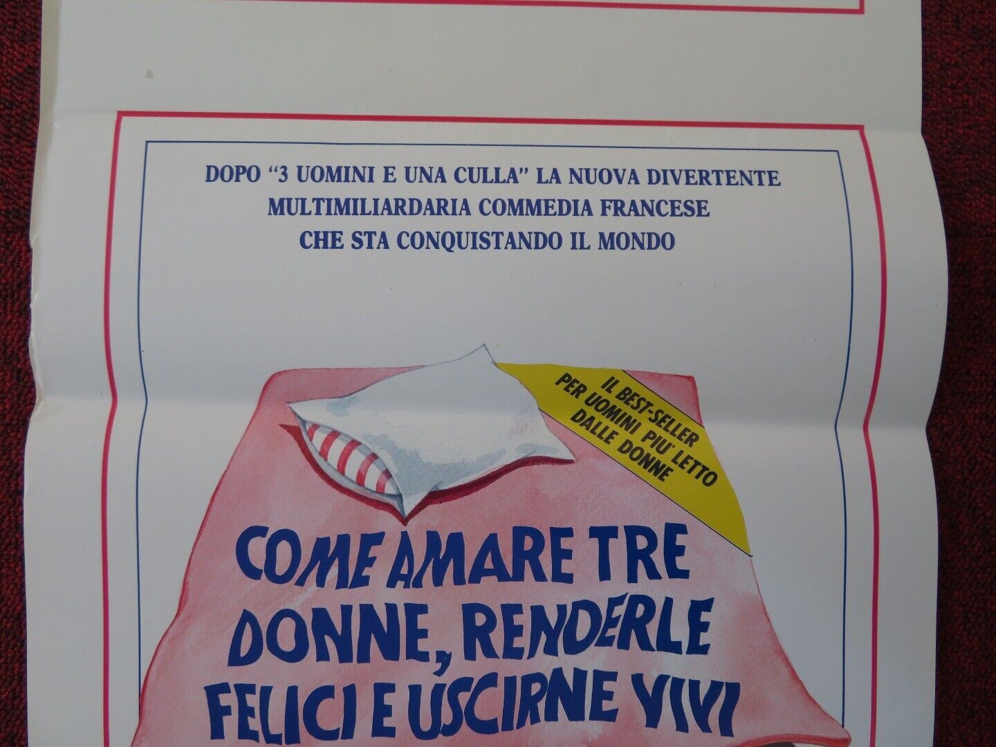 COME AMARE TRE DONNE,RENDERLE FELICI.. ITALIAN LOCANDINA (27.5"x13") POSTER '88 - Rendezvous Cinema