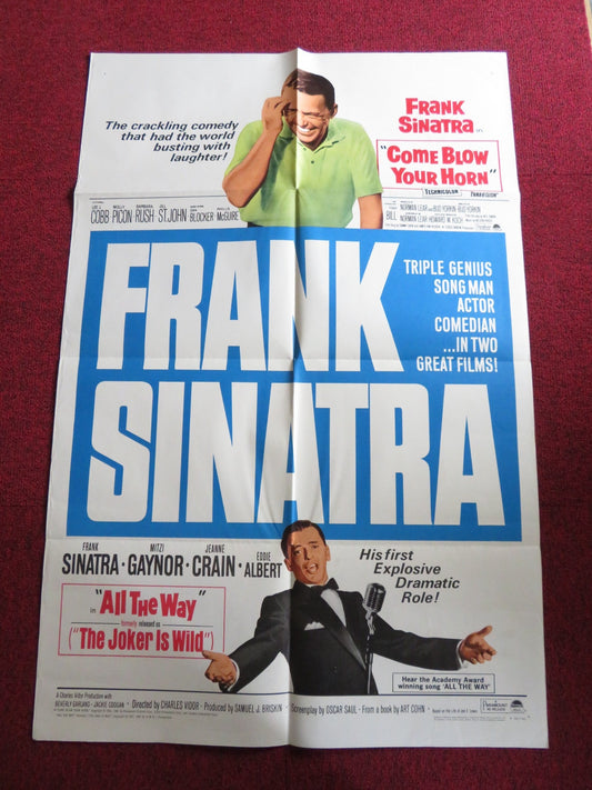 COME BLOW YOUR HORN / ALL THE WAY FOLDED US ONE SHEET POSTER FRANK SINATRA 1966 Rendezvous Cinema Movie posters