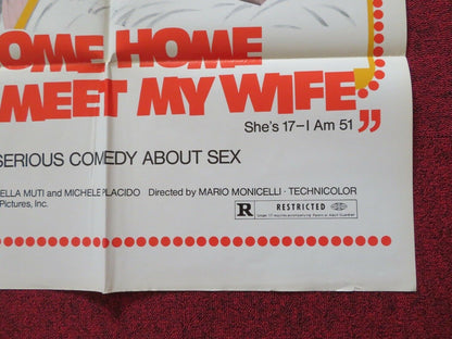 COME HOME AND MEET MY WIFE / Romanzo popolare FOLDED US ONE SHEET POSTER 1974 Movie posters