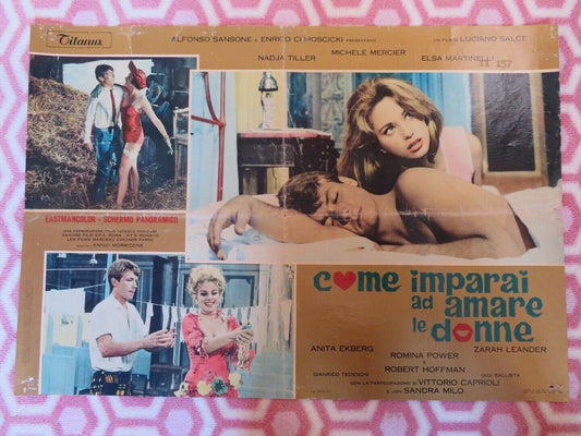 COME IMPARAI AD AMARE LE DONNE ITALIAN PHOTOBUSTA POSTER MICHELE MERCIER 1966 - Rendezvous Cinema