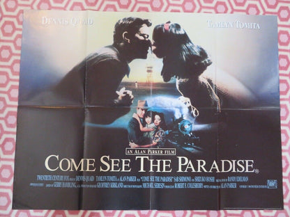 COME SEE THE PARADISE BRITISH QUAD POSTER ALAN PARKER DENNIS QUAID Movie posters