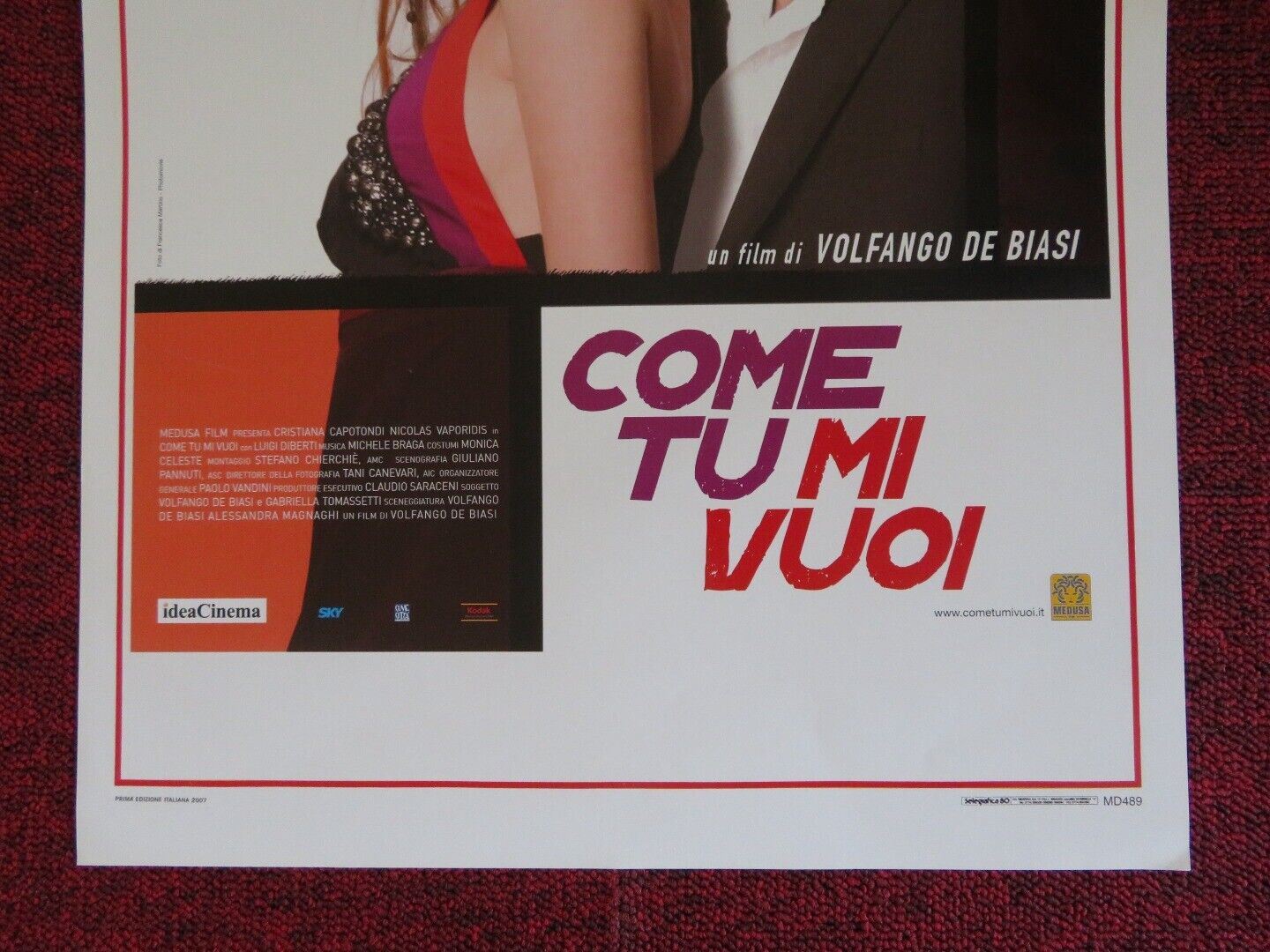 COME TU MI VUOI ITALIAN LOCANDINA (27.5"x13") POSTER CRISTIANA CAPOTONDI 2007 - Rendezvous Cinema