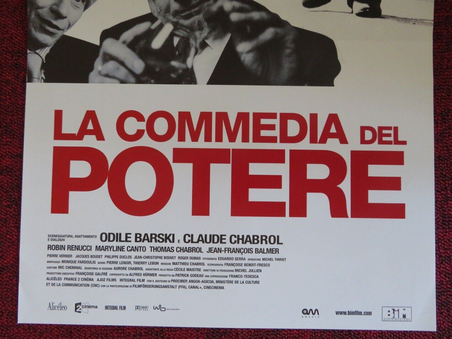COMEDY OF POWER ITALIAN LOCANDINA (26.5"x12") POSTER ISABELLE HUPPERT 2006 - Rendezvous Cinema
