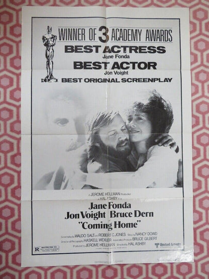 COMING HOME ACADEMY AWARDS US ONE SHEET POSTER JON VOIGHT JANE FONDA 1978 Movie posters