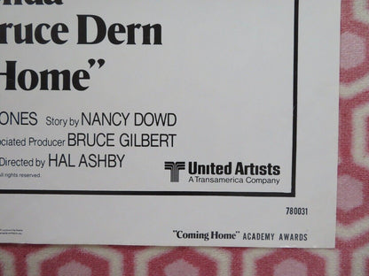 COMING HOME ACADEMY AWARDS US ONE SHEET POSTER JON VOIGHT JANE FONDA 1978 Movie posters