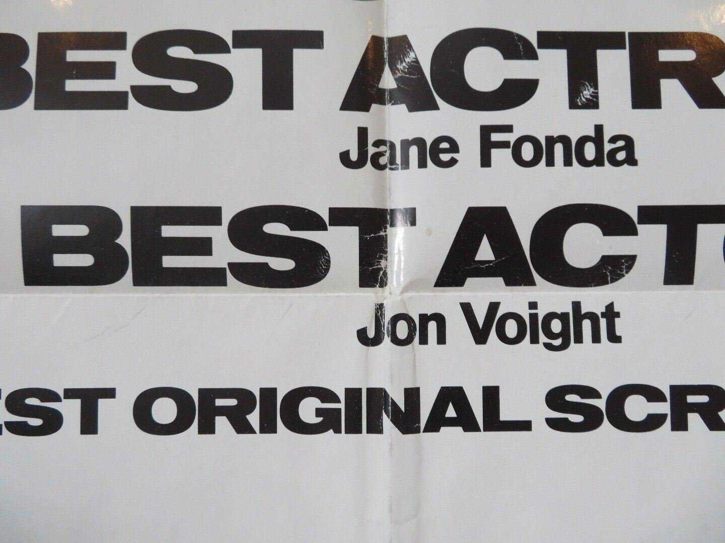 COMING HOME ACADEMY AWARDS US ONE SHEET POSTER JON VOIGHT JANE FONDA 1978 Movie posters