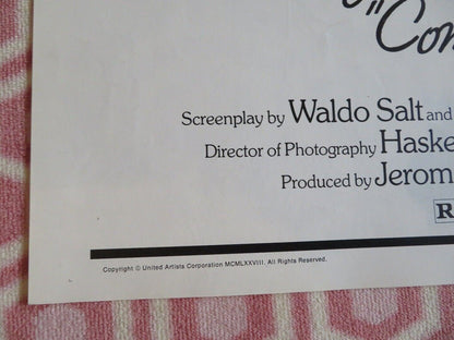 COMING HOME US ONE SHEET POSTER JON VOIGHT JANE FONDA 1978 - Rendezvous Cinema