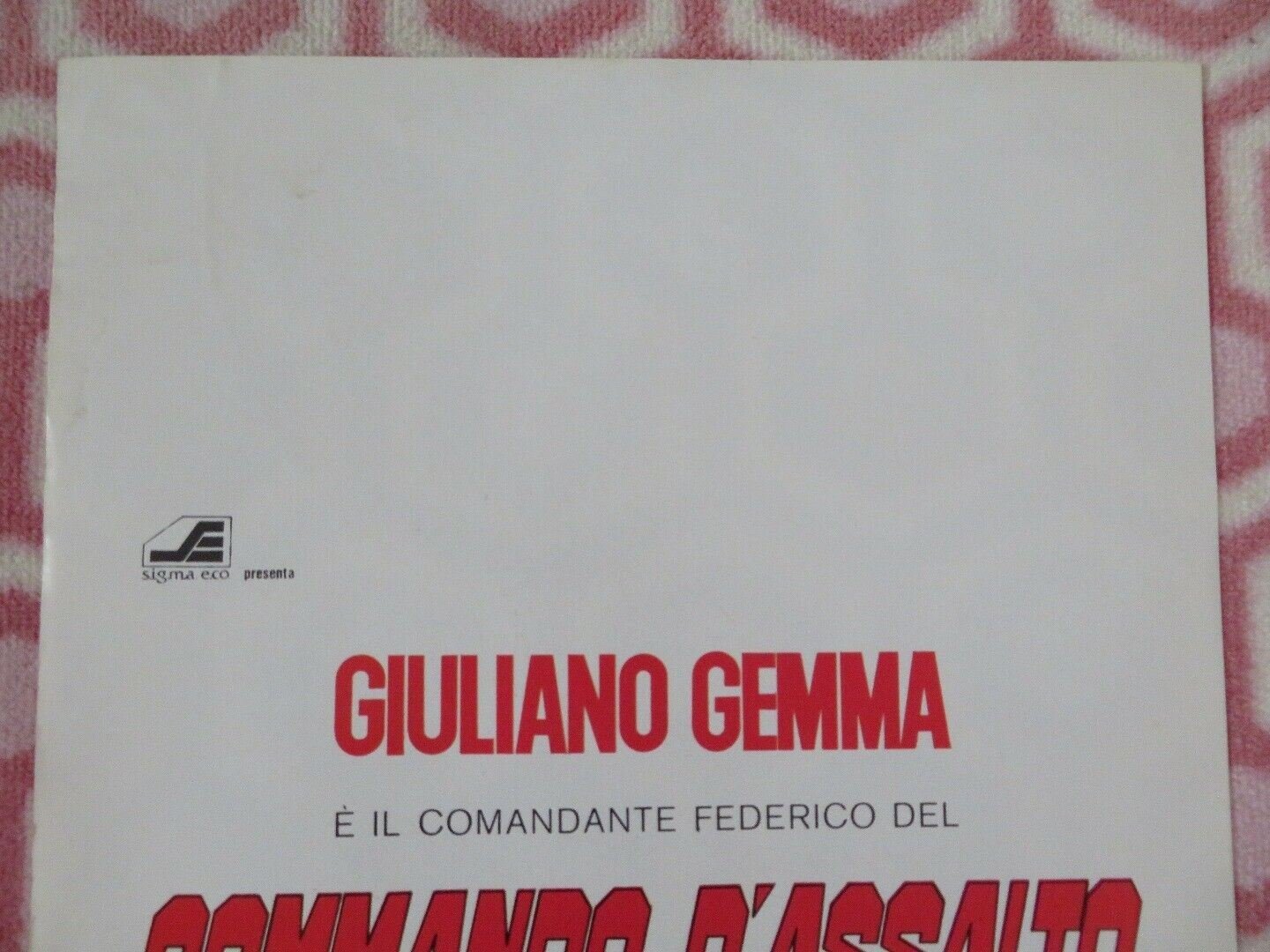 COMMANDO D'ASSALTO/ Operation Leopard ITALIAN LOCANDINA (27.5"x 13") POSTER 1980 Movie posters