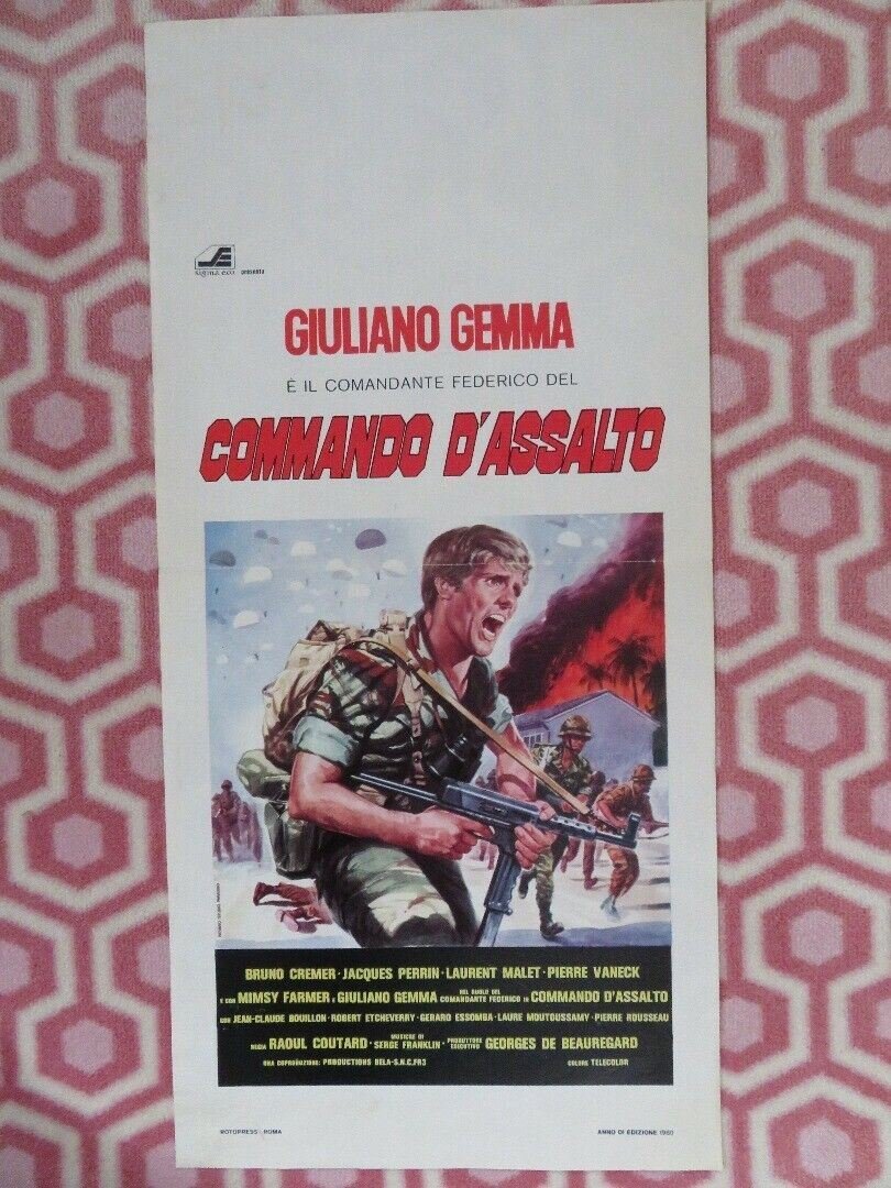 COMMANDO D'ASSALTO/ Operation Leopard ITALIAN LOCANDINA (27.5"x 13") POSTER 1980 Movie posters