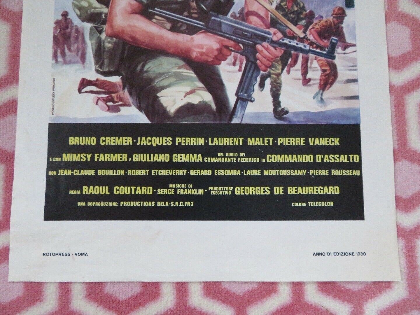 COMMANDO D'ASSALTO/ Operation Leopard ITALIAN LOCANDINA (27.5"x 13") POSTER 1980 Movie posters