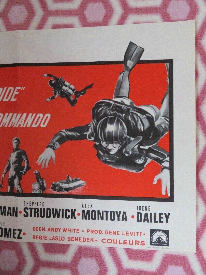 COMMANDO INTREPIDE/ DARING GAME BELGIUM (13.5"x 21.5") POSTER LLOYD BRIDGES '68 Movie posters