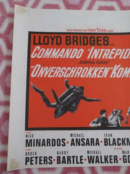 COMMANDO INTREPIDE/ DARING GAME BELGIUM (13.5"x 21.5") POSTER LLOYD BRIDGES '68 Movie posters