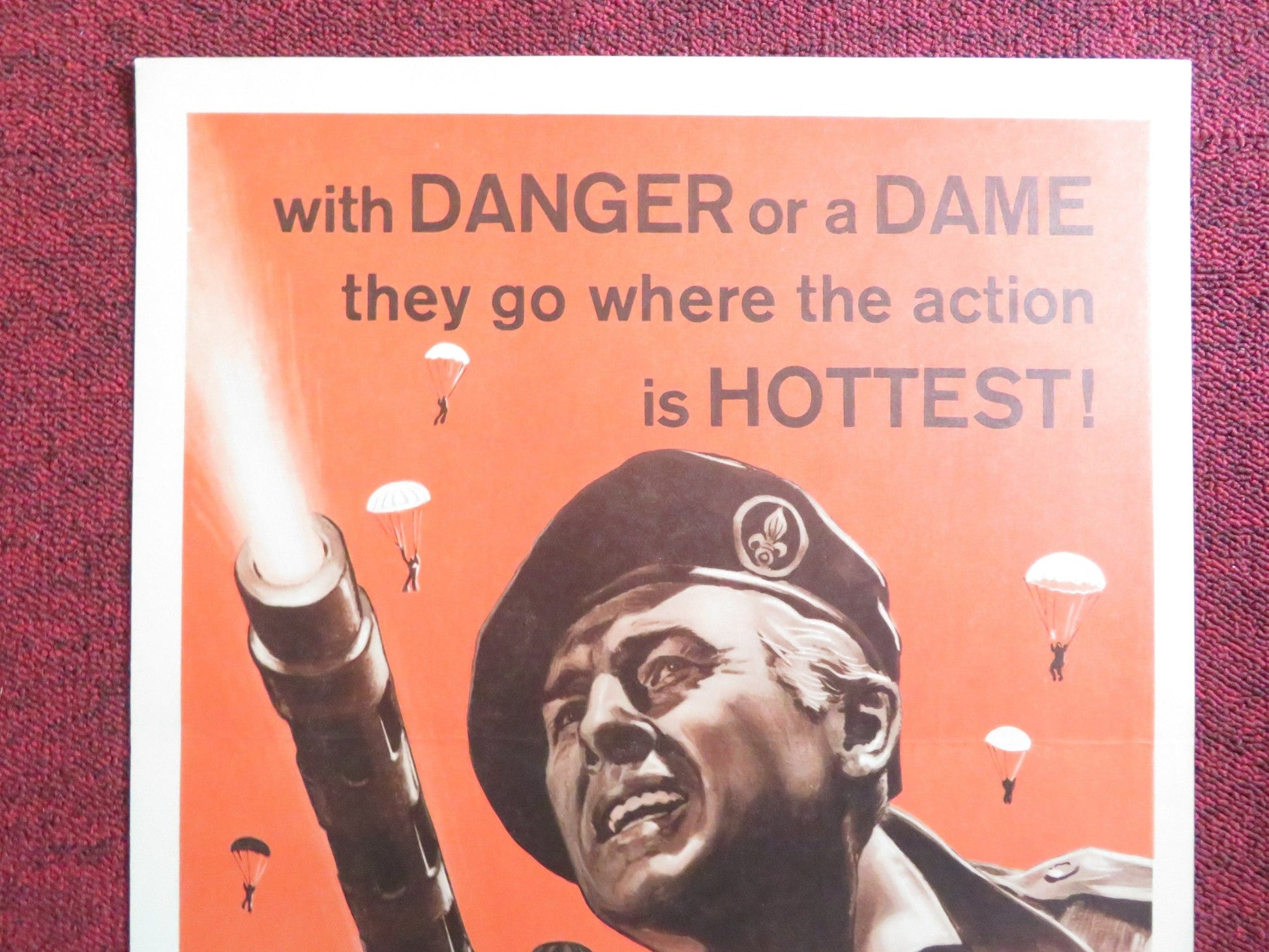 COMMANDO US INSERT (14"x 36") POSTER STEWART GRANGER DORIAN GREY 1964 Rendezvous Cinema Movie posters