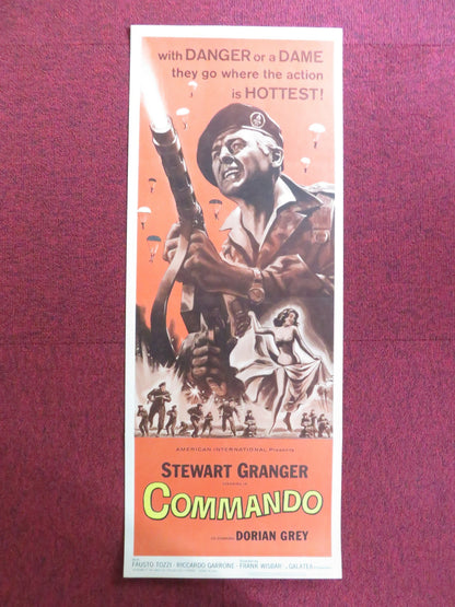 COMMANDO US INSERT (14"x 36") POSTER STEWART GRANGER DORIAN GREY 1964 Rendezvous Cinema Movie posters