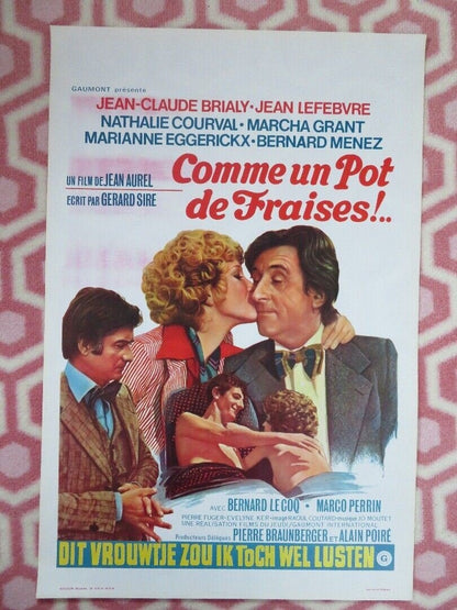 COMME UN POT DE FRAISES!.. BELGIUM (21.5"x14.5") POSTER JEAN - CLAUDE BRIALY '74 Movie posters