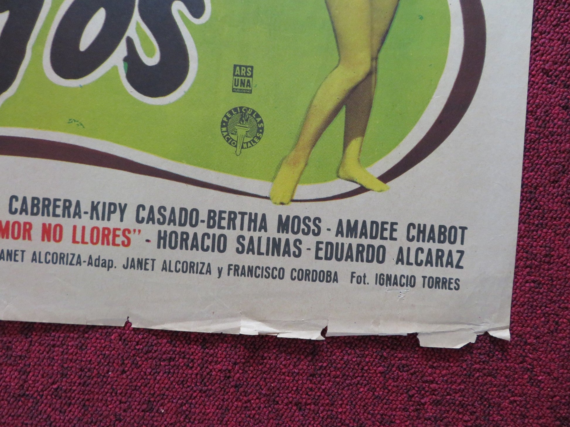 COMO PERROS Y GATOS FOLDED MEXICAN POSTER ANGELICA MARIA EDUARDO ALCARAZ 1969 Rendezvous Cinema Movie posters