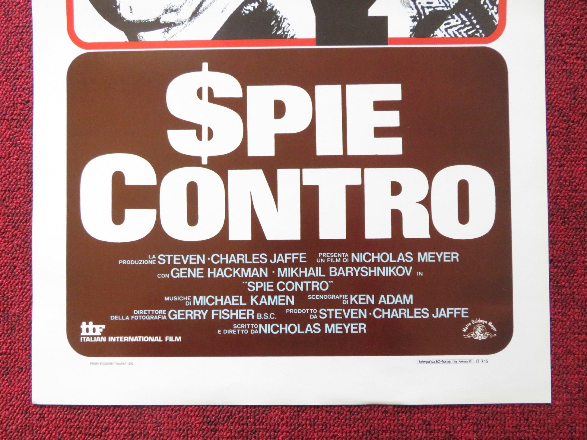 COMPANY BUSINESS ITALIAN LOCANDINA POSTER GENE HACKMAN MIKHAIL BARYSHNIKOV 1991 Rendezvous Cinema Movie posters