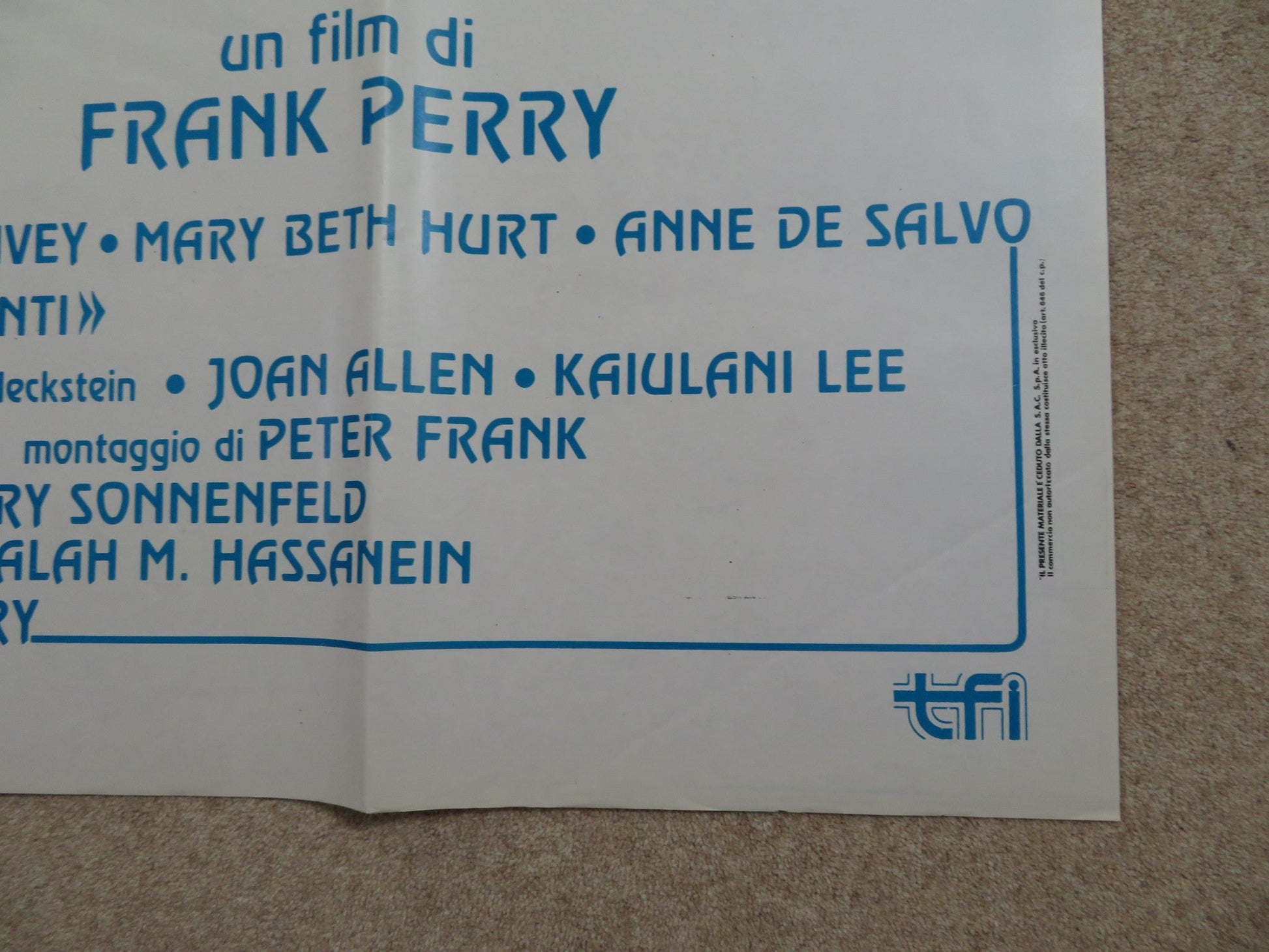 COMPROMISING POSITIONS ITALIAN 4 FOGLIO POSTER SUSAN SARANDON RAUL JULIA 1987 Rendezvous Cinema Movie posters