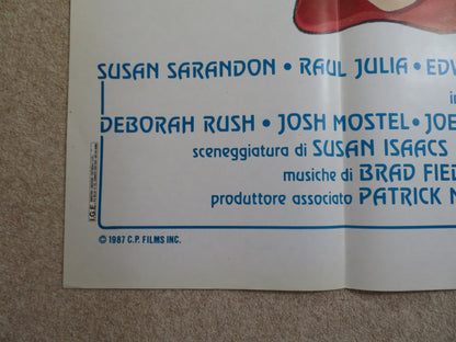 COMPROMISING POSITIONS ITALIAN 4 FOGLIO POSTER SUSAN SARANDON RAUL JULIA 1987 Rendezvous Cinema Movie posters