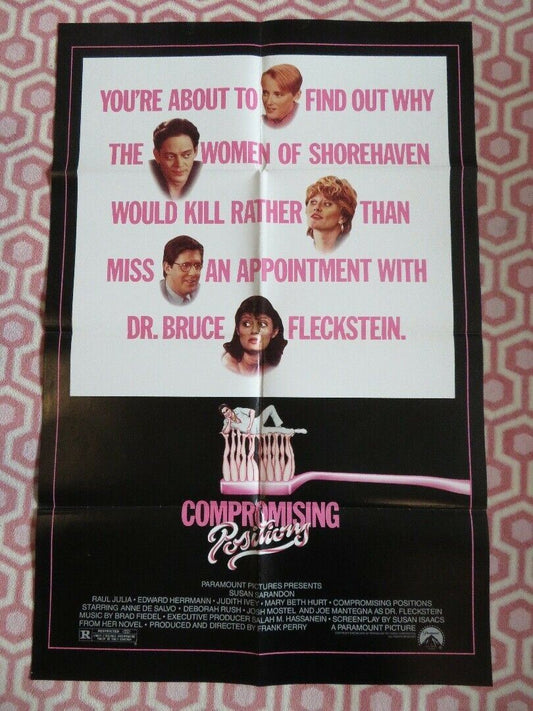 COMPROMISING POSITIONS US ONE SHEET POSTER RAUL JULIA JUDITH IVEY 1985 Movie posters
