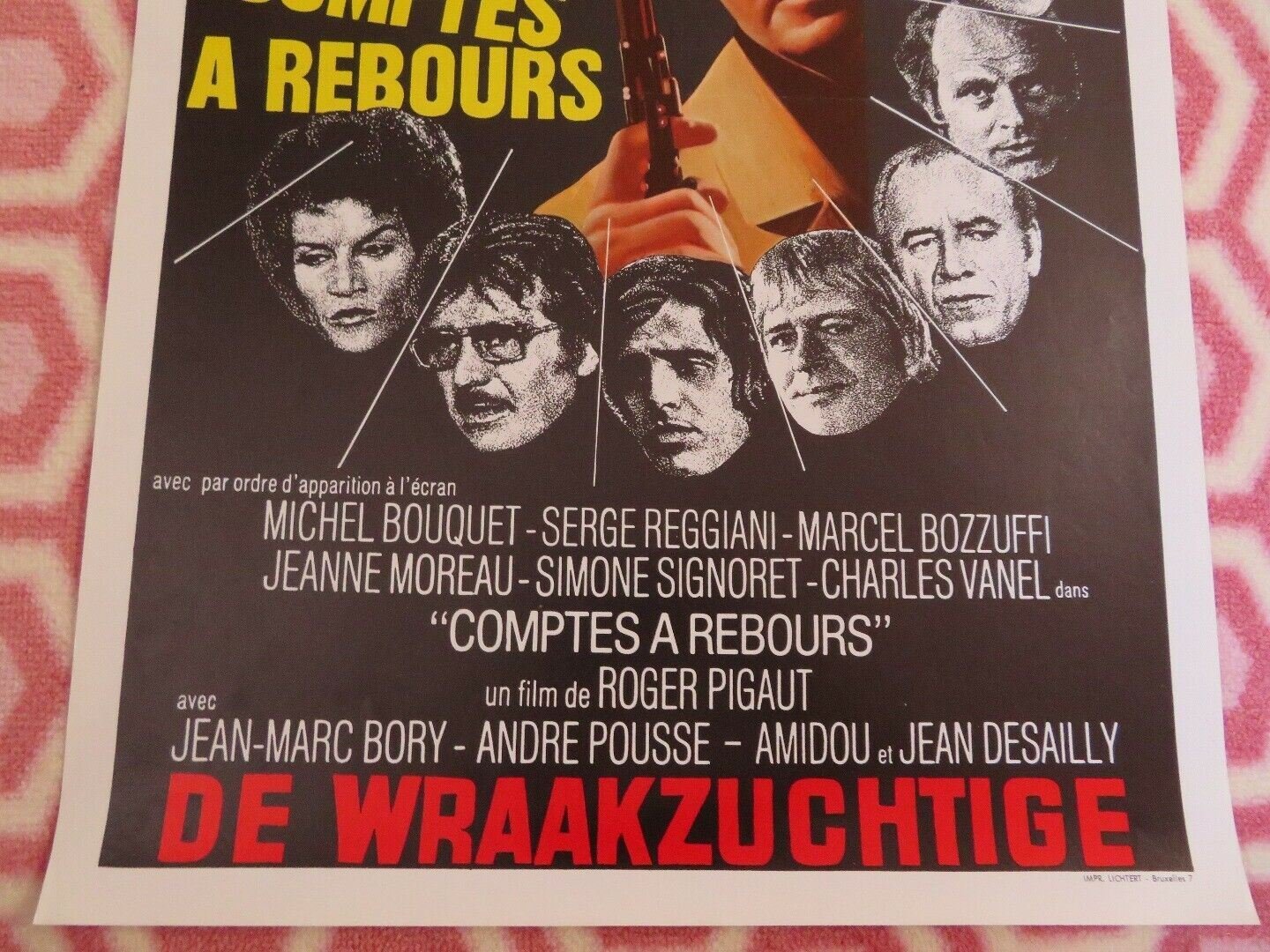 COMPTES A REBOURS / COUNTDOWN BELGIUM (21.5"x 14") POSTER MICHEL BOUQUET 1971 Movie posters