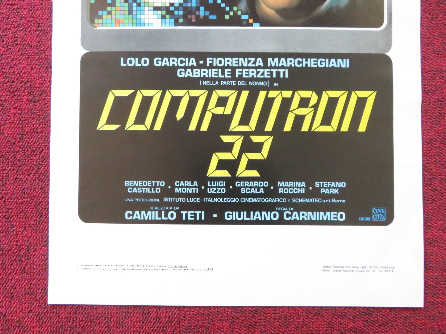 COMPUTRON 22 ITALIAN LOCANDINA POSTER BENEDETTO CASTILLO CARLA MONTI 1988 Rendezvous Cinema Movie posters
