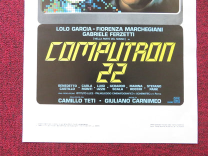 COMPUTRON 22 ITALIAN LOCANDINA POSTER BENEDETTO CASTILLO CARLA MONTI 1988 Rendezvous Cinema Movie posters