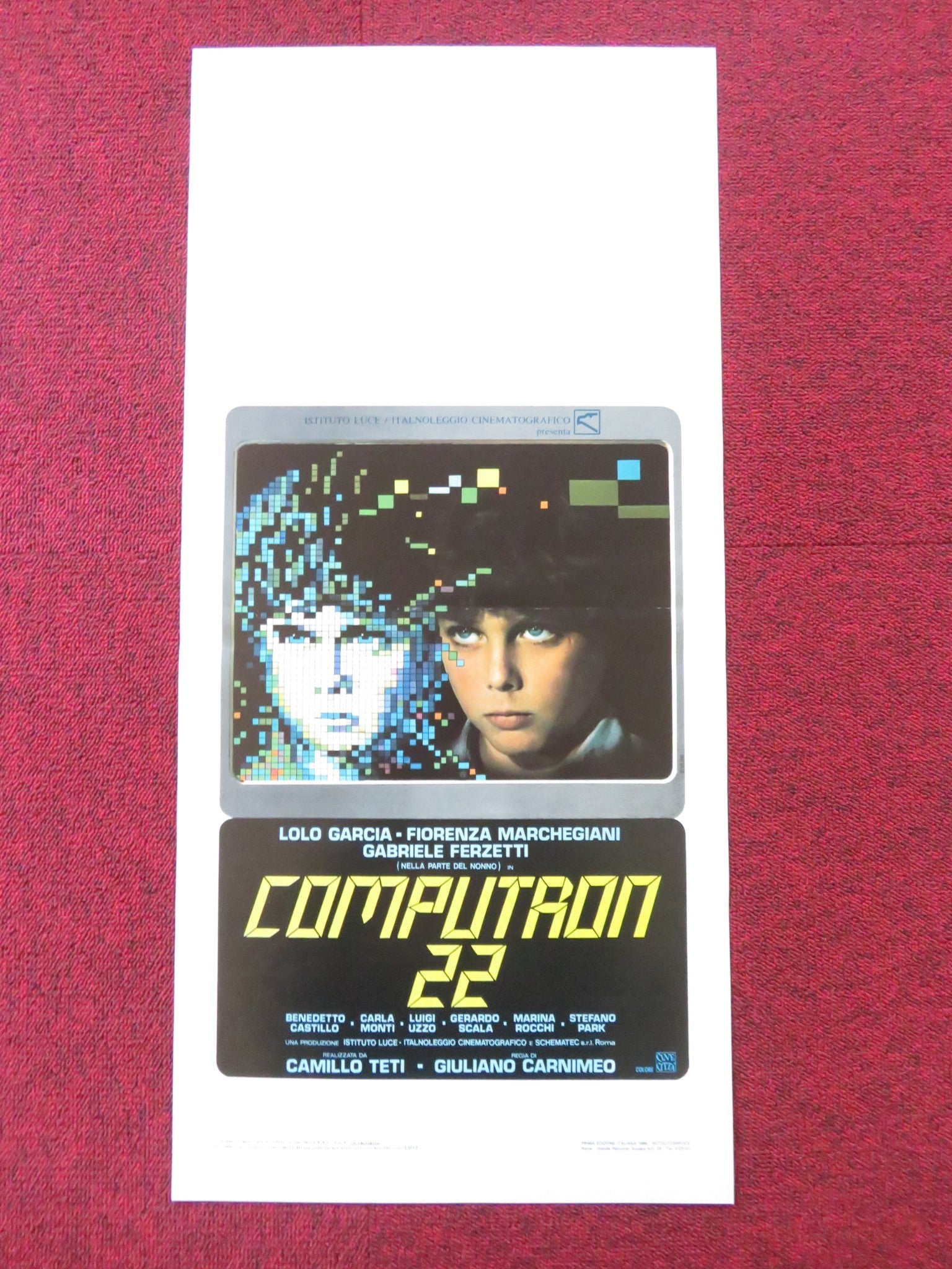 COMPUTRON 22 ITALIAN LOCANDINA POSTER BENEDETTO CASTILLO CARLA MONTI 1988 Rendezvous Cinema Movie posters