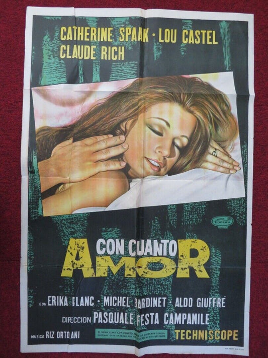 CON CUANTO AMOR ARGENTINA ONE SHEET POSTER CATHERINE SPAAK LOU CASTEL 1970 - Rendezvous Cinema