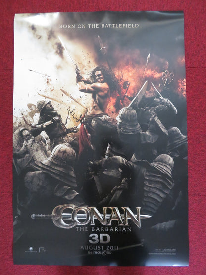 CONAN THE BARBARIAN 3D - A US ONE SHEET ROLLED POSTER JASON MOMOA 2011 Rendezvous Cinema Movie posters