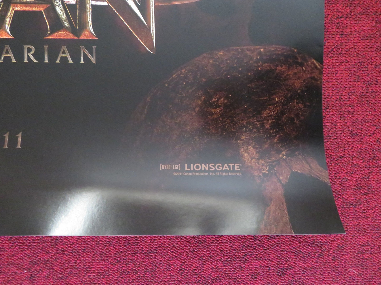 CONAN THE BARBARIAN 3D - A US ONE SHEET ROLLED POSTER JASON MOMOA R PERLMAN 2011 Rendezvous Cinema Movie posters