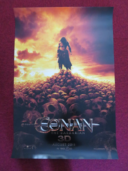 CONAN THE BARBARIAN 3D - A US ONE SHEET ROLLED POSTER JASON MOMOA R PERLMAN 2011 Rendezvous Cinema Movie posters