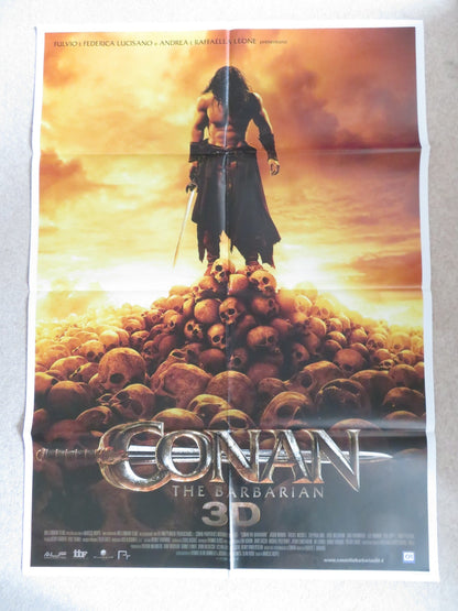 CONAN THE BARBARIAN 3D ITALIAN 2 FOGLIO POSTER JASON MOMOA RON PERLMAN 2011 Rendezvous Cinema Movie posters
