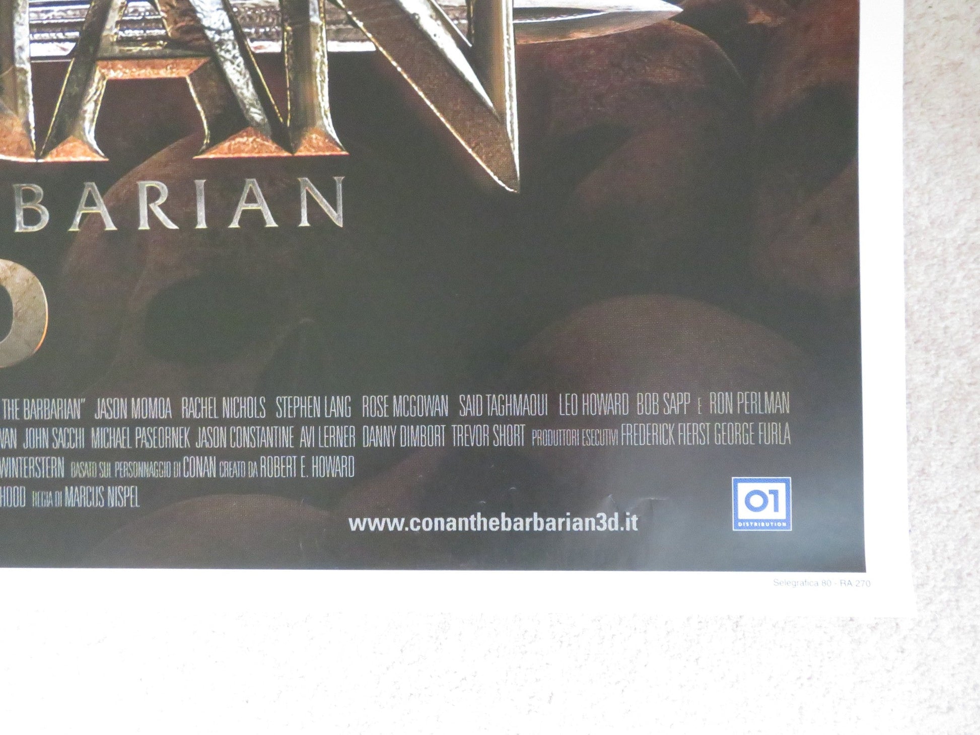 CONAN THE BARBARIAN 3D ITALIAN 2 FOGLIO POSTER JASON MOMOA RON PERLMAN 2011 Rendezvous Cinema Movie posters