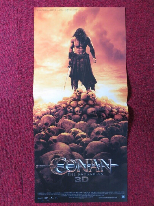CONAN THE BARBARIAN ITALIAN LOCANDINA (26.5"x12.5") POSTER JASON MOMOA 2011 - Rendezvous Cinema