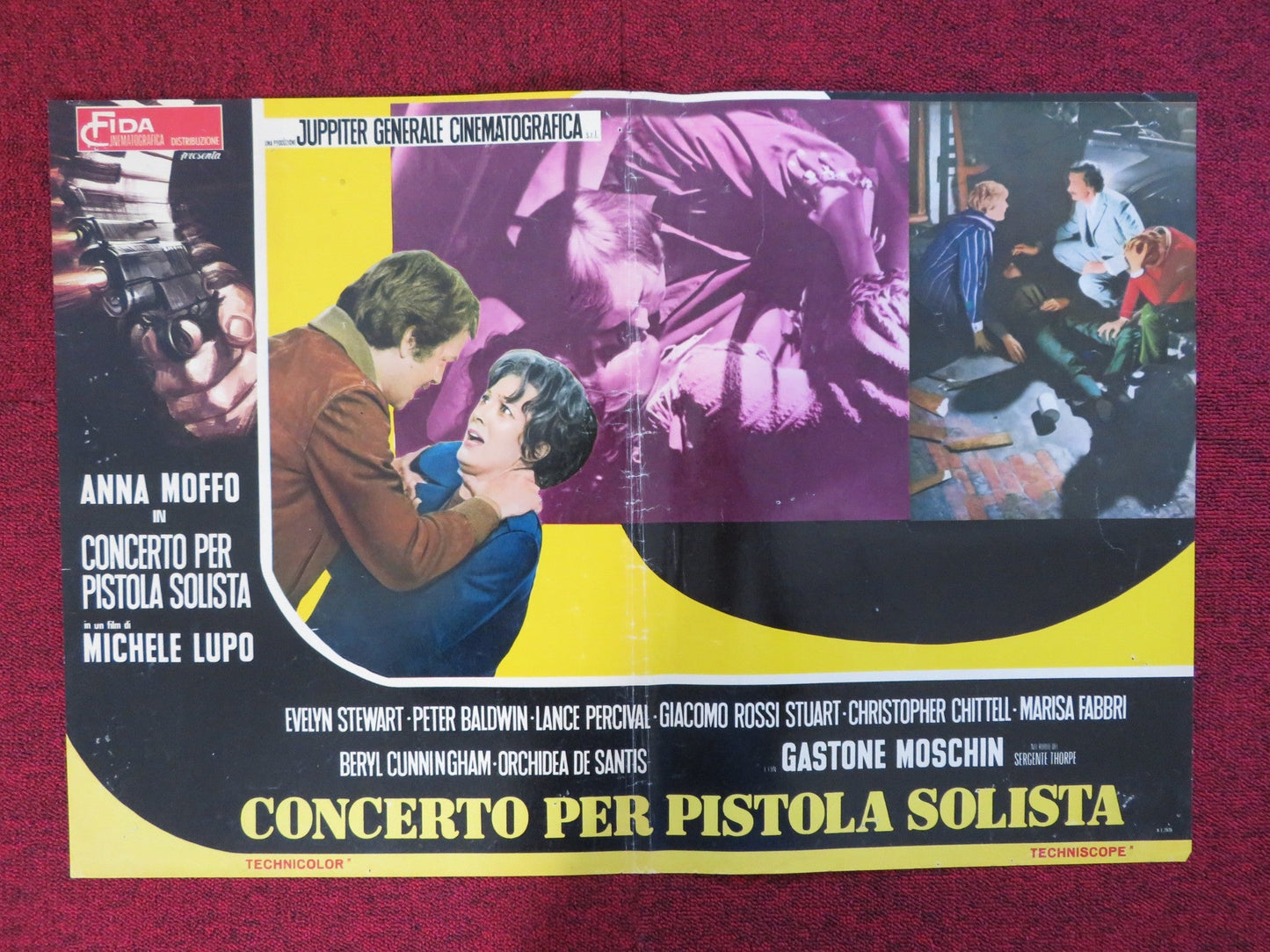 CONCERTO PER PISTOLA SOLISTA - B ITALIAN FOTOBUSTA POSTER MOFFO STEWART 1970 Rendezvous Cinema Movie posters