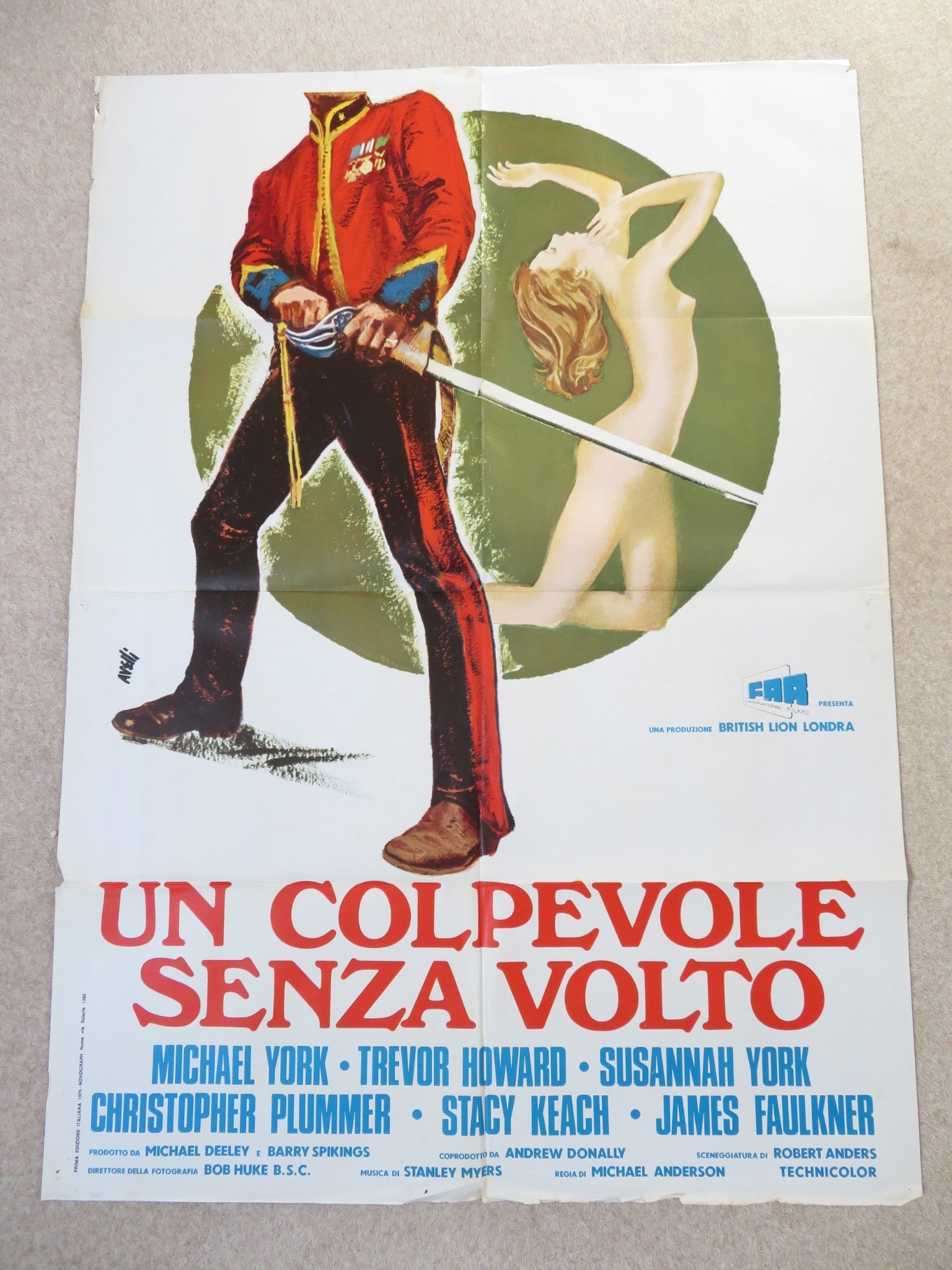CONDUCT UNBECOMING ITALIAN 2 FOGLIO POSTER MICHAEL YORK R. ATTENBOROUGH 1975 Rendezvous Cinema Movie posters
