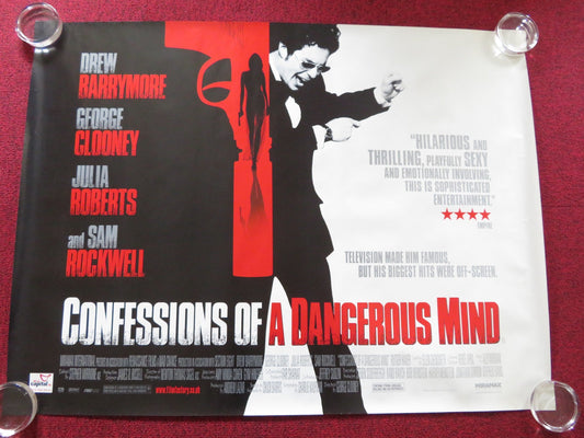 CONFESSIONS OF A DANGEROUS MIND UK QUAD (30"x 40") ROLLED POSTER ROCKWELL 2002 Rendezvous Cinema Movie posters