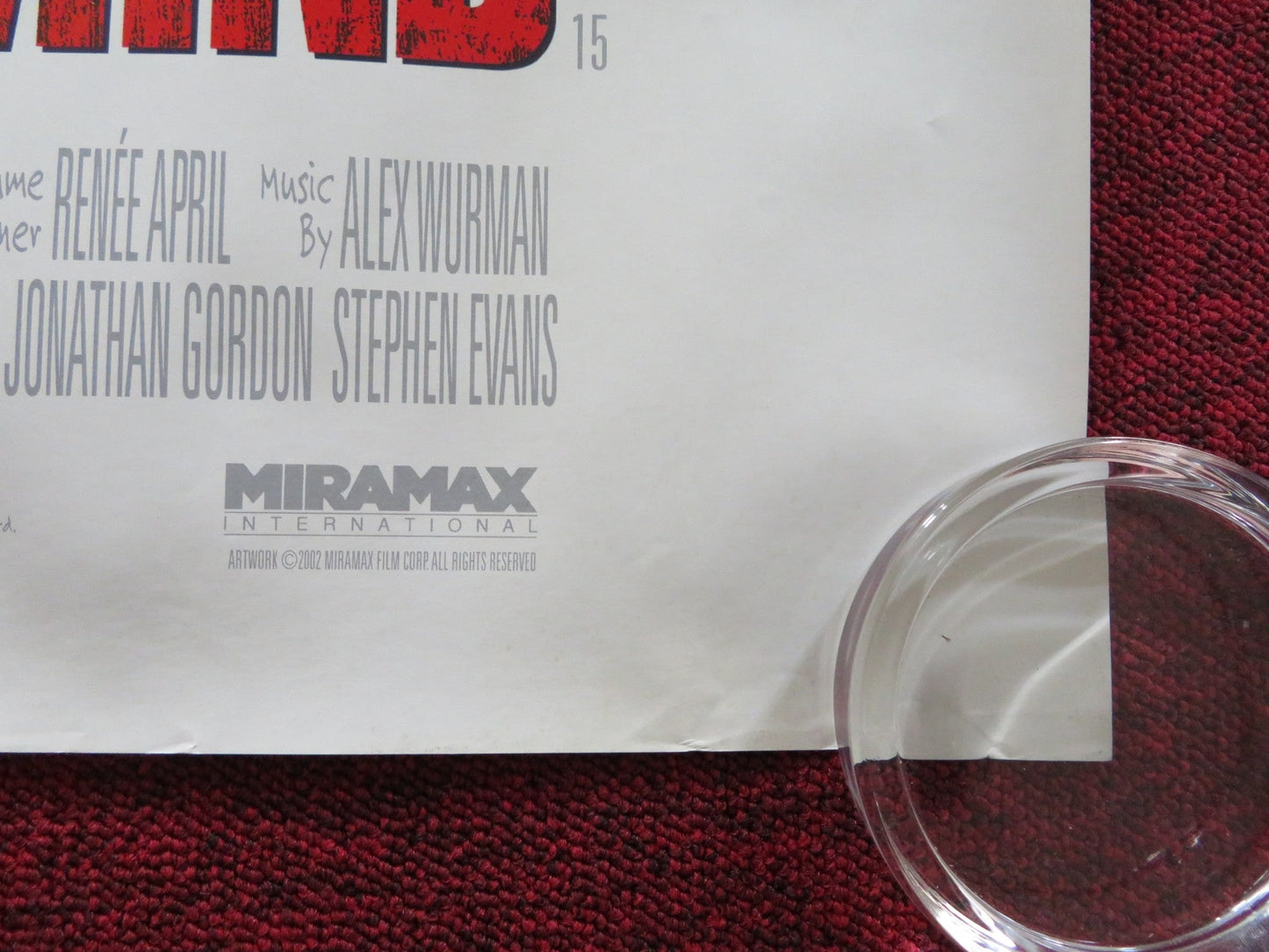 CONFESSIONS OF A DANGEROUS MIND UK QUAD (30"x 40") ROLLED POSTER ROCKWELL 2002 Rendezvous Cinema Movie posters