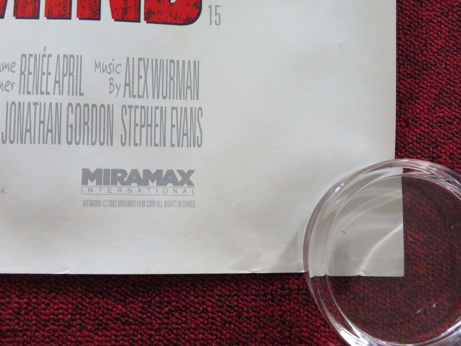 CONFESSIONS OF A DANGEROUS MIND UK QUAD (30"x 40") ROLLED POSTER ROCKWELL 2002 Rendezvous Cinema Movie posters