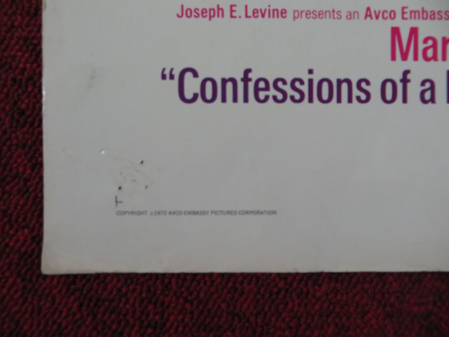 CONFESSIONS OF A POLICE CAPTAIN US HALF SHEET (22"x 28") POSTER M BALSAM 1972 Rendezvous Cinema Movie posters