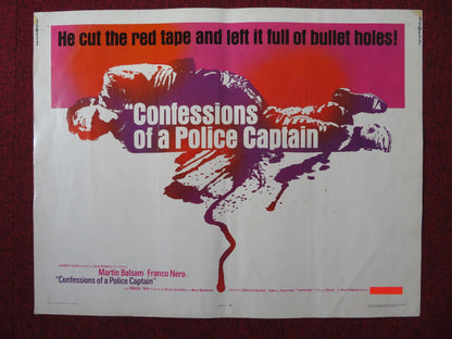 CONFESSIONS OF A POLICE CAPTAIN US HALF SHEET (22"x 28") POSTER M BALSAM 1972 Rendezvous Cinema Movie posters