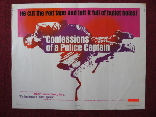 CONFESSIONS OF A POLICE CAPTAIN US HALF SHEET (22"x 28") POSTER M BALSAM 1972 Rendezvous Cinema Movie posters