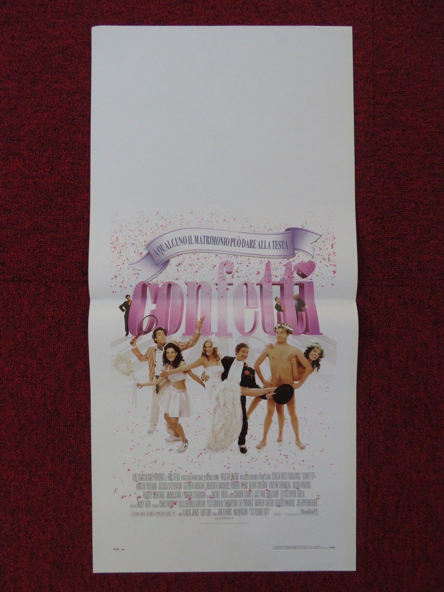 CONFETTI ITALIAN LOCANDINA POSTER MARTIN FREEMAN OLIVIA COLMAN 2006 Rendezvous Cinema Movie posters
