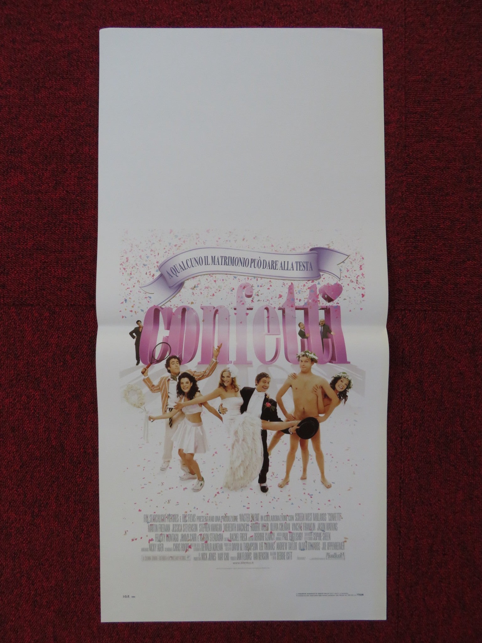 CONFETTI ITALIAN LOCANDINA POSTER MARTIN FREEMAN OLIVIA COLMAN 2006 Rendezvous Cinema Movie posters