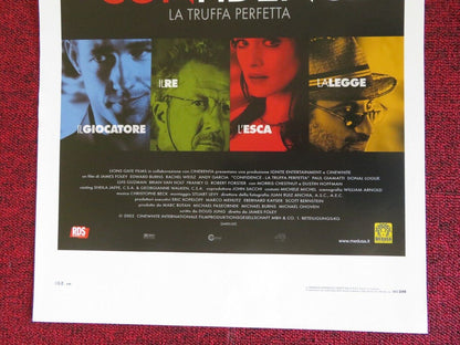 CONFIDENCE ITALIAN LOCANDINA (27.5"x13") POSTER EDWARD BURNS RACHEL WEISZ 2003 Movie posters