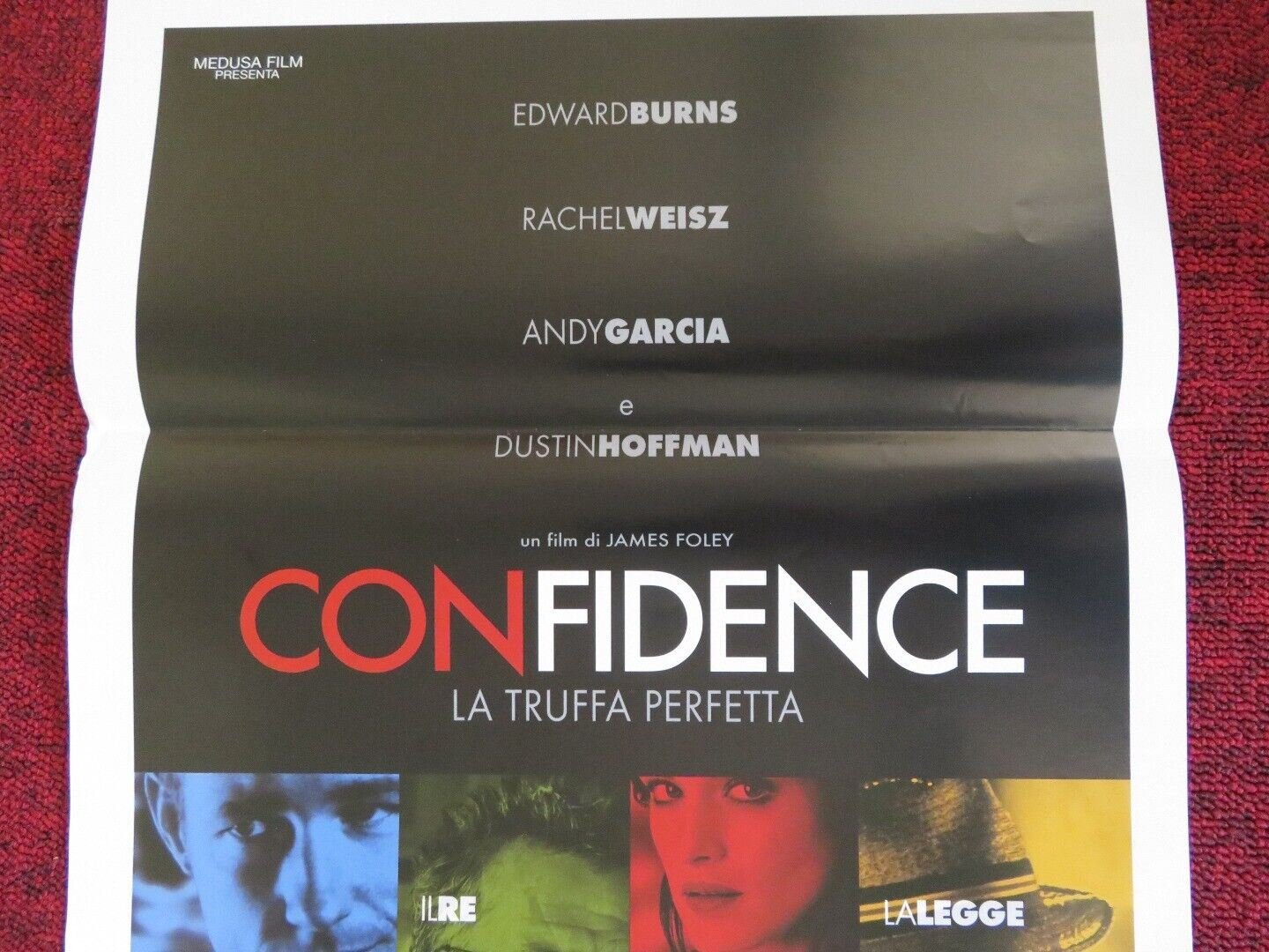 CONFIDENCE ITALIAN LOCANDINA (27.5"x13") POSTER EDWARD BURNS RACHEL WEISZ 2003 Movie posters