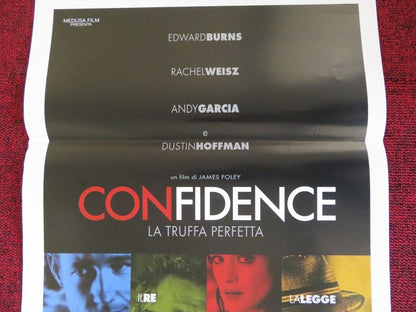 CONFIDENCE ITALIAN LOCANDINA (27.5"x13") POSTER EDWARD BURNS RACHEL WEISZ 2003 Movie posters