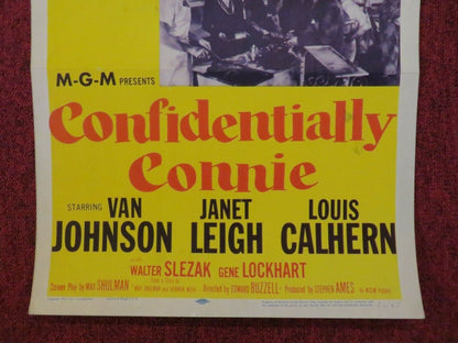 CONFIDENTIALLY CONNIE US INSERT (14"x 36") POSTER JANET LEIGH VAN JOHNSON 1953 Movie posters